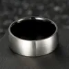 Trouwringen FntYcm 8 MM Herenband Blauw Zwart Goud Roestvrij stalen verlovingsring voor mannen Geborsteld Mate Size 128762431