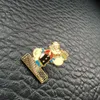 Modna odznaka broszka z bratkiem metalowym metalowym łańcuchem kluczy Cheerleaderek #23