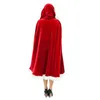 Party Decoration 60-90-100-120-150cm Red Velvet Hooded Cape Cloak Sexy Santa Cosplay Christmas Costumes Women Carnival Clubwear