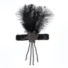 Vijf Vingers Handschoenen 1920 Dames Vintage Gatsby Feather Headbands Flapper Kostuum Accessoire Sigaret Houder Parel Ketting Set Haar Oorbel