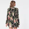 Boho Baskı Şifon Mayo Kapak-UPS Artı Boyutu Plaj Giyim Kısa Kimono Elbise Tunik Kadınlar Yaz Mayo Kapak Up A811 210420