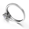 Szjinao Solid 925 Sterling Moissanite Pierścień Kobiety 6mm D Kolor Diament Biżuteria ślubna w Silver 925 z certyfikatem GRA