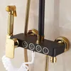 Bathroom Shower Sets Brass Rainfall Set Faucet Tub Mixer Tap White Taps And Cold Water Gold Wall Mounted2638446