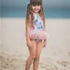Australia Baby Girls Swimwear Kids Cute Tutu Swimsuits Animal Print Hawaii Swimming Wear Children Beach Clothing Wn002