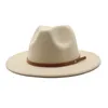 فيدورا أنثى الذكور فيدورا قبعة للنساء الرجال شعر القبعات سيدة الفتيات واسعة بريم كاب امرأة رجل الجاز بنما قبعات 2021 الخريف شتاء جديد بالجملة 27 اللون