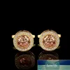 FLEXFIL Luxury shirt cufflinks for men's Brand cuff buttons cuff links gemelos High Quality crystal wedding abotoaduras Jewelry Factory price expert design