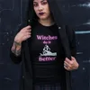 Witches Do It Better Tshirt Women's Letter Printed Grunge Aesthetic Graphic Dark Halloween Shirt Fashion Edgy Wiccan Clothes 210518