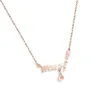 Подвесные ожерелья 2021 316L Ожерелье из нержавеющей стали для женщин Простые розовые цветные созвездия