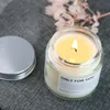 Handgemaakte Clear Geurkaarsen Kokosnoot Sojas Wax Aromatherapie Essentiële Olie Kaars Glas Can Packaging Aangepaste Logo Bruiloft Thanksgiving Day Gift JY0790