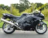 Kawasaki Ninja ZX14R ZX-R1400ブラックフェアリングキットZX-14R ZX 14R 2006 2007 2007 2007 2007 2011ボディワークオートバイセット（射出成形）