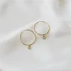 Gouden hoepels oorbellen 14k goud gevuld zirkoon sieraden minimalisme brincos vintage pendientes oorbellen voor vrouwen