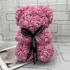 Rose Teddy Urso Novo Dia dos Namorados Presente 25 cm Flower Bear Decoração Artificial Presente de Natal para Mulheres Valentim Presente Mar Sea Expedição DAS206