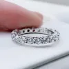 Shipei 100% 925 Sterling Silver Créé Moissanite Diamants Gemstone Fine Jewelry Wedding Band Bague De Mode Pour Les Femmes En Gros Cluster Ring