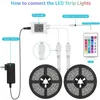 شرائح LED LED شريط الضوء 2835 DC12V مصابيح تحكم عن بعد للغرفة الغرفة ديكور المنزل جدار غرفة نوم مرنة ديود 5M 10M 15M221Q