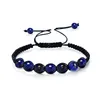 8mm Natural Stone Strands Beaded Yoga Bracelet Rope Braided Handmade Energy Charm Jewelry For Women Men