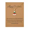 Buon Natale Ciondolo Babbo Natale Collana girocollo Carta dei desideri Gioielli in oro Decorazioni regalo di Natale Capodanno per donna Uomo Bambini
