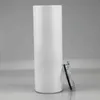 20oz sublimação copo de aço inoxidável em branco de aço inoxidável branco com tampa cilindro garrafa de água café marinho daj374