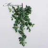 130 cm künstlicher grüner Blätterstrauß, groß, hängend, DIY Laubgirlande, Pflanze, grüner Rettich, Heim-Hochzeitsdekoration, Seidenblumen