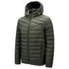 ダーファササ冬のジャケット男性パーカーカジュアルソリッドカラーフード付きコート厚い暖かい210910