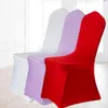 Universal White Polyester Spandex Wedding Chair Covers For Hotel Banquet Folding Weddings Decoration Chair Cover