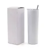 US STOCK 50pcs/carton Blank Mug 20oz 15oz Sublimation Straight Tumbler Cup Stainless Steel the Same Width from Up and Down