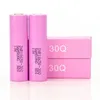 High Quality INR18650 30Q 18650 Battery Pink Box 3000mAh 20A 3.7V Drain Rechargeable Lithium Flat Top Batteries Vapor Cells For Samsung Fast In Stock