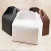 ギフトラップ10ピース/ロット大型クラフト紙箱の贈り物/キャンディーホワイト段ボールケーキブラックカップケーキパッケージ