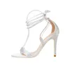 Eleganckie seksowne cienkie obcasy damskie sandały damskie buty letnie świetne na wesele w biurze 218-7