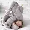 40cm / 60cm Elephant Fylld Toy Baby Sova Plysch Pillow Animal Soft Doll Ryggstöd Barnens gåva 210728