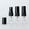 Empty 2ml Atomizer spray bottle transparent mini sample perfume bottles 5000pcs/lot from china manufacture dhl ups fedex free