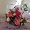 Party Decoration 2PCS Acrylic Wedding Decorations Home Decor Beautiful Table Centerpiece Clear Flower Stand Column Vases Pillar For Event