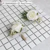 Dekorativa blommor kransar Artificial Rose Forest Wedding Decor Bridal Wrist Guest Threshold Groom Boutonniere Man Corsage Hand 6659757