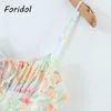 Estampado floral Boho Summer Slip Dress Mujeres sin mangas de gasa Beach Short Sundress Spaghetti Strap Mini 210427