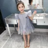 Robe d'été en Tulle pour filles, tenue de soirée pour adolescentes de 4 5 6 7 8 9 10 11 12 ans, 2021