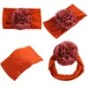 Novo bebê rolado flor headband cor sólida recém-nascido largamente turbante cabeça envoltório flor nylon headbands meninas acessórios de cabelo