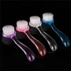 Manicure tools Nail brushes Round head with cover Dust fashion Long handle plastic Multifunctional cleansing brush