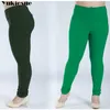 Stretch leggings for women high midja kvinnor penna byxor capris vit svart femme byxor plus stor storlek 5xl 6xl damer pantalon 210519