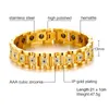 Link Chain Women's Luxury CNC CZ Golden Stainless Steel Jewelry Magnetic Hematite Bracelet Designs Ladies Dubai