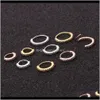 Bagues Goujons Corps Drop Livraison 2021 Bijoux de crevaison Couleur Or Véritable Micro Incrusté Zircon Nez Anneau Cartilage Boucles d'oreilles Psfqo218n