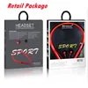 Halsband hörlurar med metall magnetiskt inbyggt MIC Swimper Bass Headset Retail Package Portable earpiece