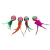 Cat Toys Random Color Funny Cats Stick Colorful Turkey Feathers Tease Interactive Pet For Playing Toy Supplies