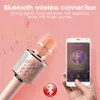 Taşınabilir Bluetooth El Mikrofon Şarj Edilebilir Kablosuz Karaoke Mic Için Ev KTV Çalar Parti Partisi Singing Destek TF Kart Perakende Kutusu