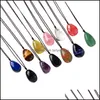 Et arts, artisanat cadeaux maison jardin complet variété cristal naturel quartz brut poli arts reiki guérison chakra pendentif en forme de goutte ovale