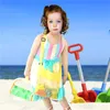 Barnstrandleksaker tar emot väska mesh sandlådor bort alla sand barn sandpit förvaring skal net sand bort strand mesh pouch1 684 y25871425