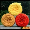 Kläder Tyg Apparel Drop Leverans 2021 DIY Mjukt stickning Chunky handduk ullboll skein halsduk garn ren färg söt 100g 804651 btyd2