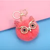 Cadeaux de fête Mignon Chat Boule De Fourrure Porte-clés Filles Étoile Sac À Main De Voiture Ornements Accessoires Paillettes Grands Yeux Hibou Pendentif Porte-clés LLD10331