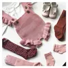 Geboren baby meisje gebreide kleding jongens rompertjes merk jumpsuit herfst s katoen zuigeling romper 210429