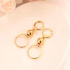 Hoop & Huggie Classic Exquisite Hollow Circle Drop Earrings For Women Top Quality Gold Color Beads Arab African Jewelry