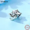 Other Original 925 Sterling Silver Charm Bead Love Pets Dog Cat Print Pendant Charms Fit Bracelets Women DIY Jewelry