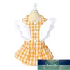 Vestido de cão vestido de estimação saia de algodão treliça princesa estilo filhote de cachorro respirável verão vestuário s / m / l / xl / xxl preço de fábrica especialista design de qualidade mais recente estilo original